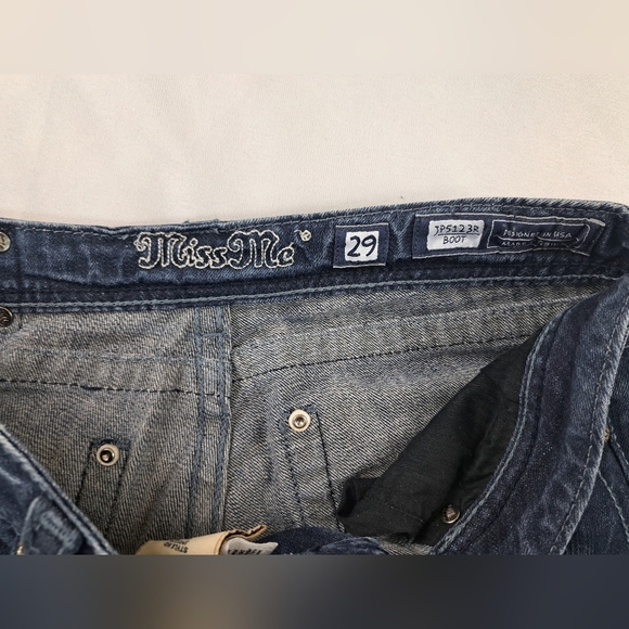 Miss Me Distressed Bootcut Stretch Jeans Size 29 - Picture 9 of 12